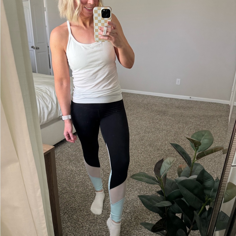 Tavi Noir black/blue/mesh color block Leggings